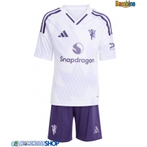 Maglie da calcio Manchester United Seconda Maglia Bambino 2025-26 Manica Corta (+ Pantaloni corti)